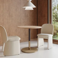Orbit Restaurant Dining Table - Wood - Round