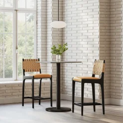 Orbit Restaurant Rectangle Bar Table - Quartz