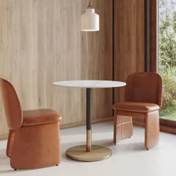 Orbit Restaurant Round Dining Table - Porcelain