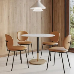 Orbit Restaurant Round Dining Table - Porcelain