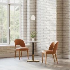 Orbit Restaurant Round Dining Table - Quartz