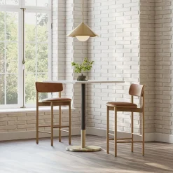 Orbit Restaurant Square Bar Table - Quartz