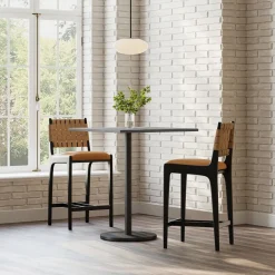 Orbit Restaurant Square Bar Table - Quartz