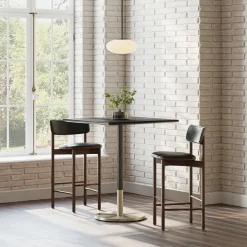 Orbit Restaurant Square Bar Table – Porcelain w/ Protective Metal Bumper