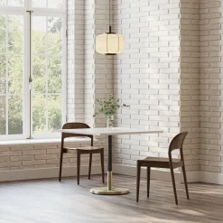 Orbit Restaurant Square Dining Table - Quartz
