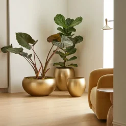 Organic Metal Floor Planters