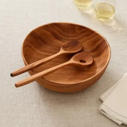 Organic Shaped Wood Serving Utensils (Set of 2)