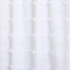 Organic Stripe Stitch Candlewick Shower Curtain