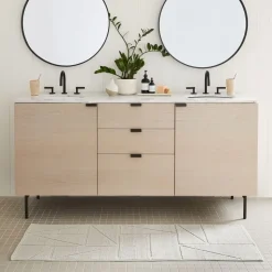 Organic Triangle Sculpted Bath Runner