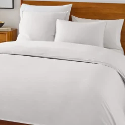 Organic Washed Cotton Percale Duvet Cover & Shams