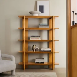Otto Solid Wood Bookshelf (33"–53")
