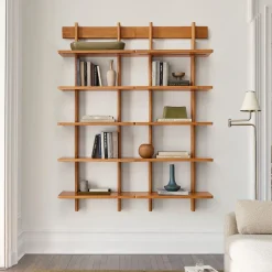 Otto Wall-Mounted Solid Wood Ladder Shelf (28")