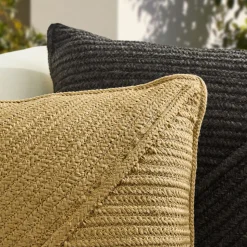Outdoor Split Faux Jute Pillow