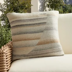 Outdoor Striated Curve Pillow