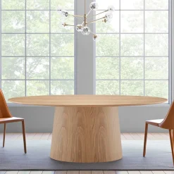 Oval Plinth Dining Table (79")