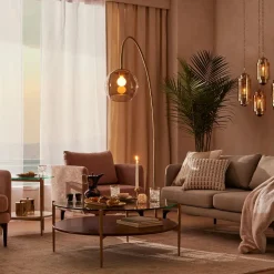 Overarching Acrylic Shade Floor Lamp (76")