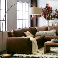 Overarching Linen Shade Floor Lamp (79")