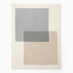 Overlap Blocks Wool Rug