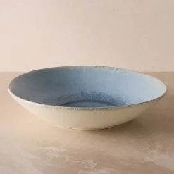 Oyku Stoneware Low Serve Bowl