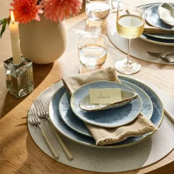 Oyku Stoneware Salad Plate Sets