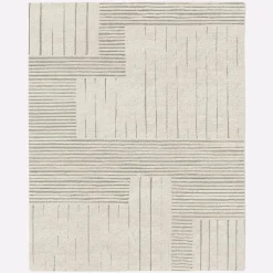 Painted Mixed Stripes Wool Rug