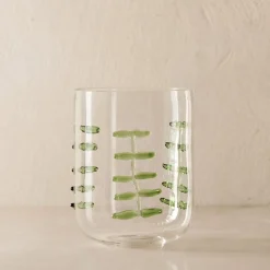 Palm Applique Double Old Fashioned Glasses