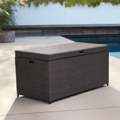 Palm Harbor Outdoor Wicker Storage Bin