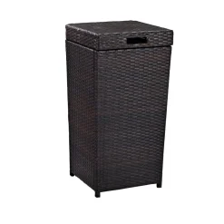Palm Harbor Outdoor Wicker Trash Can