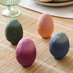 Papier-Mache Easter Eggs (Set of 4)