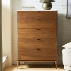 Parker Marble 5-Drawer Dresser (36")