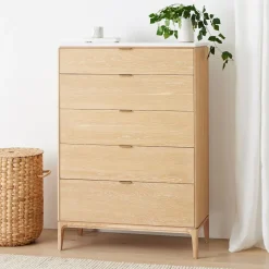Parker Marble 5-Drawer Dresser (36")