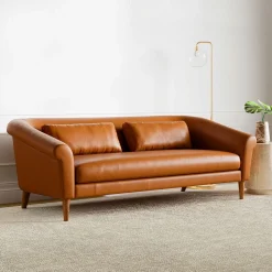 Parlor Leather Sofa (60"–82")