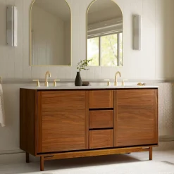 Parquet Double Bathroom Vanity (60")