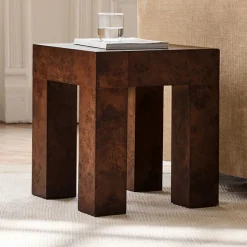 Parsons Burl Side Table (16")