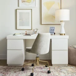 Parsons 2 File Cabinets & Desk Set (62")