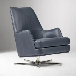 Patchin Leather Swivel Chair