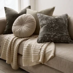 Patchwork Velvet Pillow Cover & Throw Set