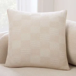 Patchwork Waffle Pillow Cover