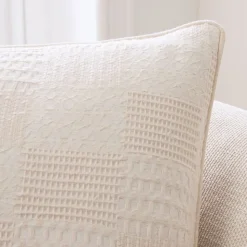 Patchwork Waffle Pillow Cover