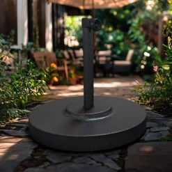 Patio Umbrella Base with Steel Cover (50 lbs - 75 lbs)