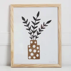 Pauline Stanley Studio Wall Art - Dotted Terracotta Vase