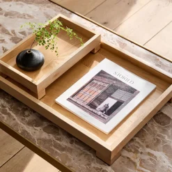 Pedestal Wood Trays
