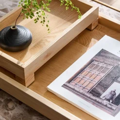 Pedestal Wood Trays
