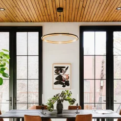 Perforated Single LED Chandelier (35")