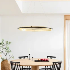 Perforated Single LED Chandelier (35")