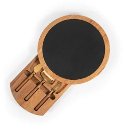 Picnic Time Insignia Acacia Wood & Slate 4-Piece Cheese Board & Tool Set