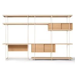 Pierce Wall Desk w/ Extra Wide Shelf Unit (122")