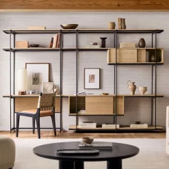Pierce Wall Desk w/ Extra Wide Shelf Unit (122")