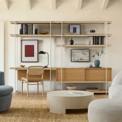 Pierce Wall Desk w/ Wide Shelf Unit (110")