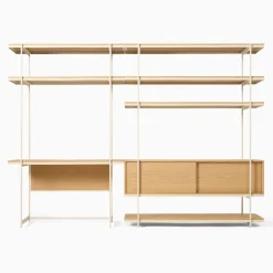 Pierce Wall Desk w/ Wide Shelf Unit (110")